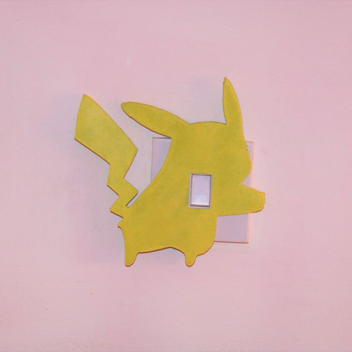 Pikachu Licht Schalter Startseite Mantel Schlafzimmer Dekoration Kinder Pokémon Gelb uk Lichtschalter Dekor Abdeckungen Irland Spielzimmer Schweinestall 3D print model - Mito3D