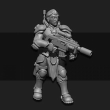 ulfhednar hunter female 01 tabletop warhammer miniature scifi norse scout dnd foundry sarks 3d print model - Mito3D