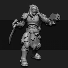 ulfhednar hunter female 03 tabletop warhammer miniature scifi norse scout dnd foundry sarks 3d print model - Mito3D