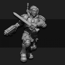 ulfhednar hunter female 04 tabletop miniature scifi norse scout dnd foundry sarks warhammer 3d print model - Mito3D