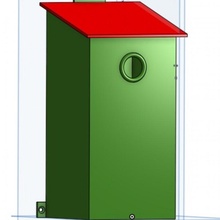 koolmees nestkast great tit nest box 3d print model - Mito3D