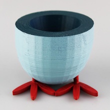 eggbert egg cup & garden eggcup eggholder 3d print model - Mito3D
