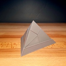 pyramid puzzle toys & games geometric triangle angles challenging edges fitted pointed 3d print model - Mito3D