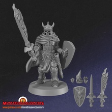 death knight 2nd tabletop fantasy modular skeleton undead wraith dungeon d&d monstrous wight encounters 3d print model - Mito3D