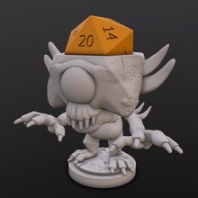 nothic dice head tabletop chibi 3d print model - Mito3D