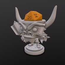Cova demônio dados cabeça loja chibi 3d print model - Mito3D