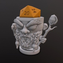 dwarf druid chibi store dice dwarves 3d print model - Mito3D