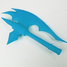 ebony battle axe skyrim fan art 3d print model - Mito3D