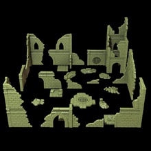 ruines terrain pack table fantaisie wargaming marteau guerre miniature 28mm 32mm mise l'échelle 3d print model - Mito3D