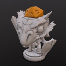 Dragonfolk paladin mağaza zar Dragonborn Chibi d20 3d print model - Mito3D