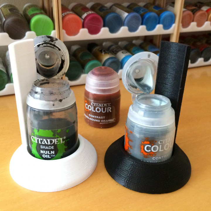 citadelle peindre pot titulaire soutien peinture miniature 3D print model - Mito3D