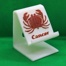 cancer zodiac phone stand store holder animal calender gift handy desktop starsign phonestand bedside crab astrology horoscope 3d print model - Mito3D