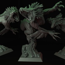 homem lagarto salamandra tampo mesa rpg martelo guerra miniatura jogo rol Ageofsigmar masmorras dragões 3d print model - Mito3D