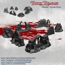 arkenfel - scatter ruins tabletop terrain d&d 3d print model - Mito3D