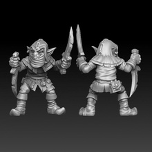 goblin assassin tabletop miniature dagger thief 3d print model - Mito3D