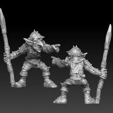 goblin guardian tabletop spear miniature 3d print model - Mito3D