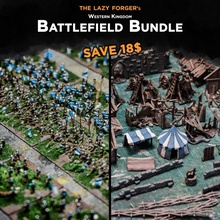 western kingdom - battlefield bundle tabletop army epic fantasy historical medieval terrain miniature wargame 6mm 10mm warmaster feudal 3d print model - Mito3D