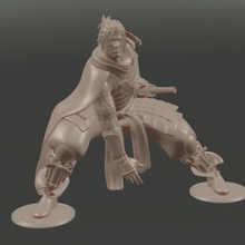 villiam nioh fan arte armatura figura storico Giappone video gioco guerriero Katan anjin 3d print model - Mito3D