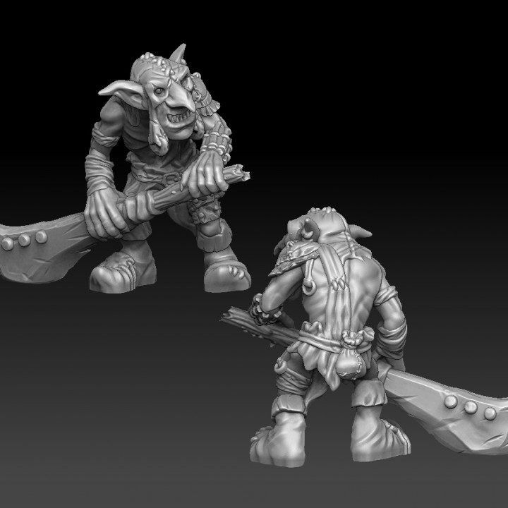 Kobold Schlachter Tischplatte Miniatur 3D print model - Mito3D