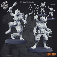 naag 'the inventor' pre-supported tabletop dragon mini modular character inventor d&d kobold castnplay kobolds presupported 3d print model - Mito3D