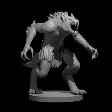 werewolf updated tabletop dnd pathfinder lycanthrope 3d print model - Mito3D