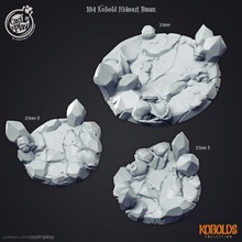 kobold bases pre-supported store dragon dungeons rpg wargaming base cast 35mm 25mm castnplay kobolds 3d print model - Mito3D