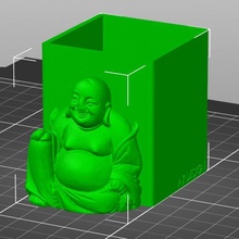 happy buddha 3d print model - Mito3D
