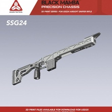 akura tactical precision chassis ssg24 airsoft sniper rifle store frame m24 vsr10 akuratactical novritsch blackmamba vsr ssg ssg-24 modify 3d print model - Mito3D