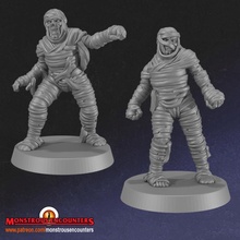 mummies x2 tabletop mummy undead warhammer zombie monstrous heroquest encounters herohammer oldhammer 3d print model - Mito3D