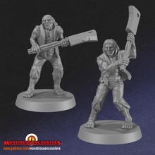 klasik zombiler x2 masaüstü fantezi ölümsüz Warhammer zombi cansız kahraman karşılaşmalar eski çekiç 3d print model - Mito3D