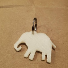 elephant keychain animal keychain necklace elephant jewelry accsessories 3d print model - Mito3D