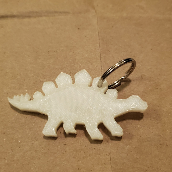 stegosaurus keychain animals dinosaur necklace jewelry accsessories steggy 3D print model - Mito3D