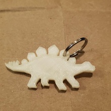 estegosaurio llavero animales dinosaurio collar joyería joya accsessories steggy 3d print model - Mito3D