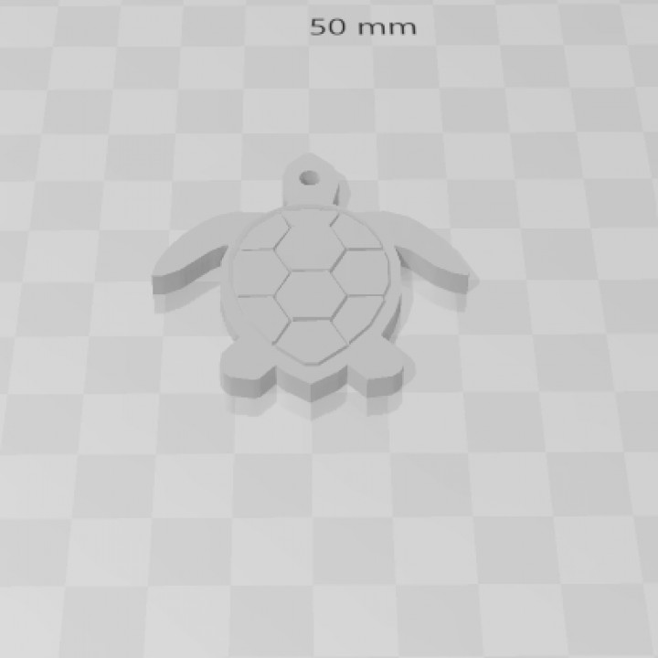 tartaruga chaveiro animal animais colar joalheria acessórios 3D print model - Mito3D