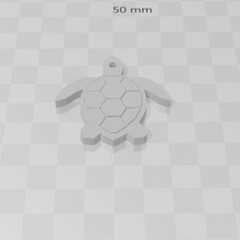 tartaruga chaveiro animal animais colar joalheria acessórios 3d print model - Mito3D
