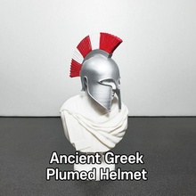 ancient greek plumed helmet type props & cosplay armor decoration greece arms corinthian plume 3d print model - Mito3D