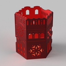 architectural pen holder architecture box container office pencil household decorated lapicero portalapices 3d print model - Mito3D