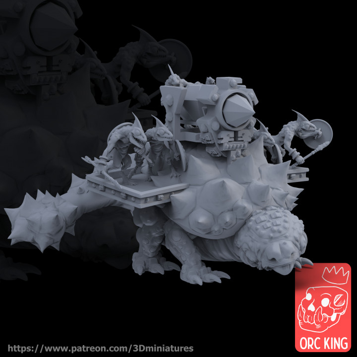 anquilosaurio cañón mesa martillo guerra warhammerfantasy ageofsigmar serafón Bastilodona 3D print model - Mito3D