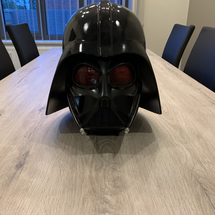 indossabile darth vader casco prusa i3 dimensioni stampanti fan arte maschera stella guerre mascherina 3D print model - Mito3D