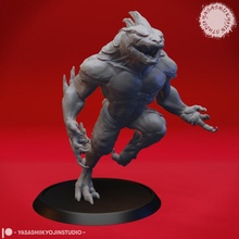 troglodita tampo mesa miniatura criatura lagarto monstro rpg dnd ttrpg 3d print model - Mito3D