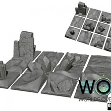 bruciare tavolo stl miniature rpg terreno dnd wor worldsoverrun 3d print model - Mito3D