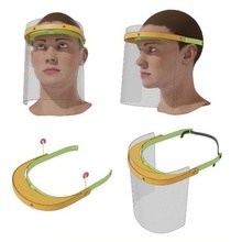 visage protection écran covid 19 accessibilité visière masque équipement barrière individuel covidmask 3d print model - Mito3D