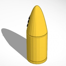 dourado arma fogo munição modelo 3d print model - Mito3D