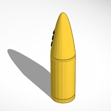 dourado arma fogo munição 3d print model - Mito3D