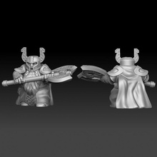 dwarf twohanded axe tabletop warrior miniature 3d print model - Mito3D