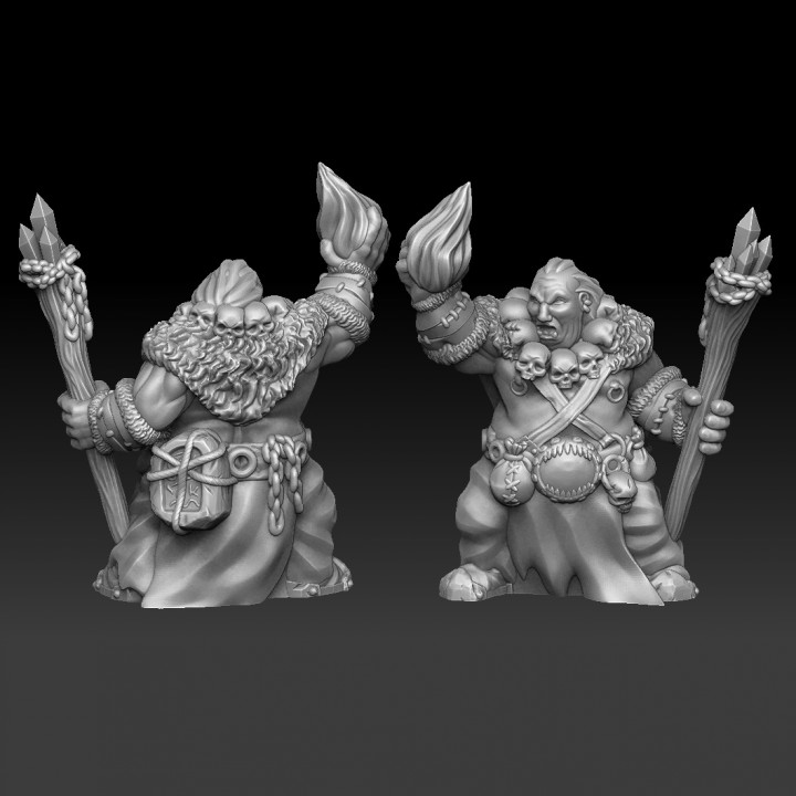 Oger Schamane Tischplatte Führer Monster Miniatur Mitarbeiter Magier Hexenmeister 3D print model - Mito3D