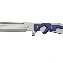 duty modern warfare blue silence knife cod prop cosplay 3d print model - Mito3D