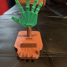 taşınabilir el parmaklar mekanik Konu tel baskı yeri 3d print model - Mito3D