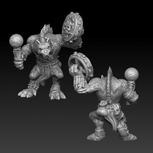 gnoll shaman store creature monster miniature tabletop tambourine 3d print model - Mito3D