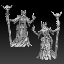 lich lord store monster undead magic miniature staff mage tabletop warlock necromancer necromancy 3d print model - Mito3D